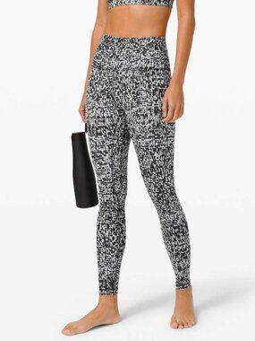 Lululemon Align Full Length Pants in Urban Block Ice Grey Black